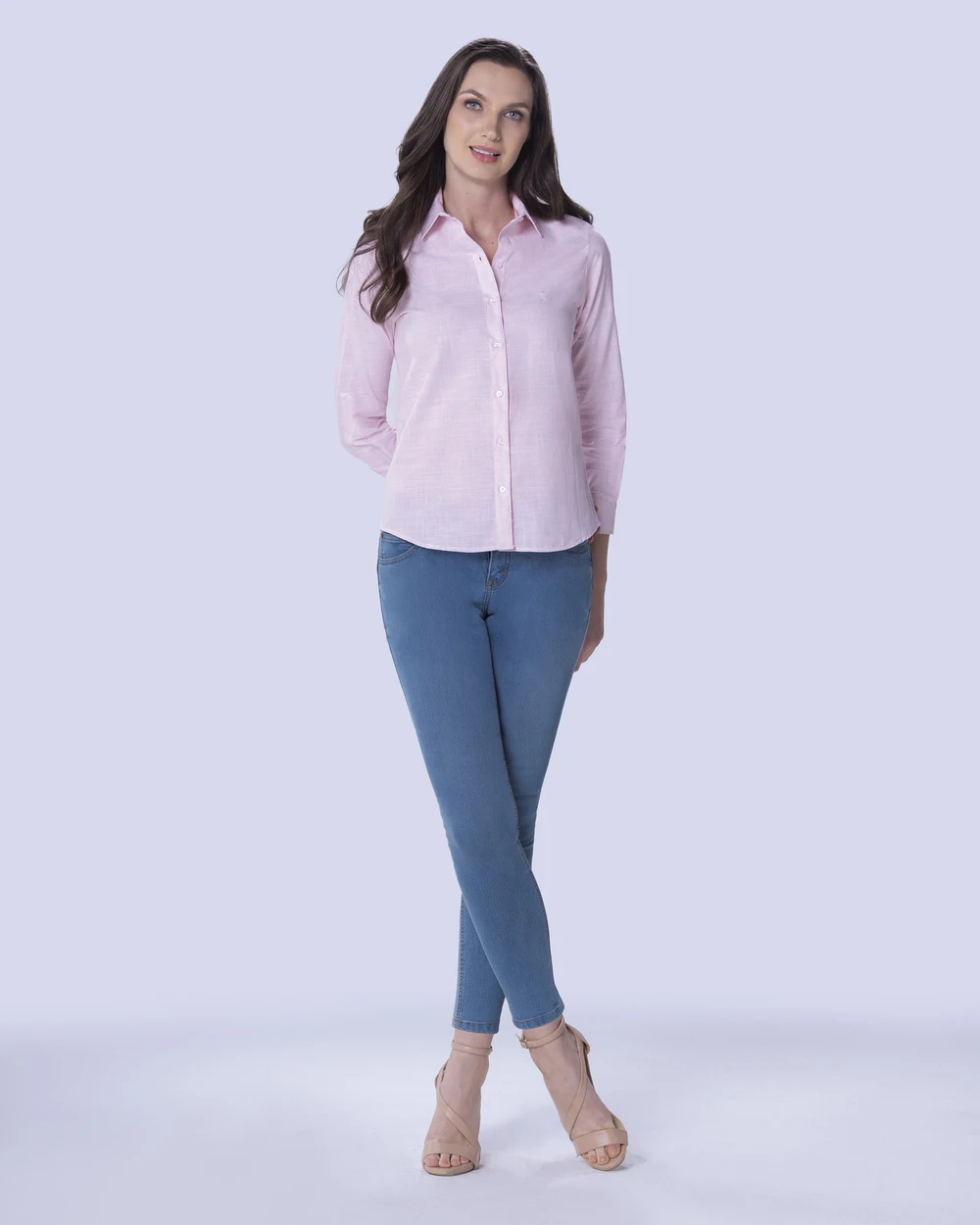 Jeans para dama celeste